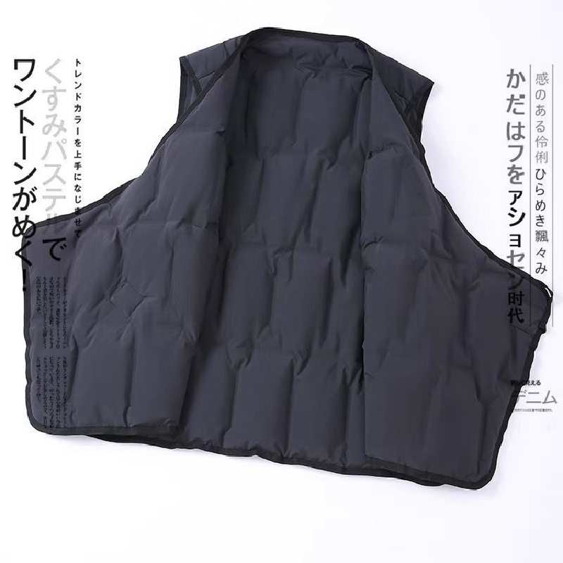 簡約 ‧ 冬季繫腰帶鋪棉背心外套