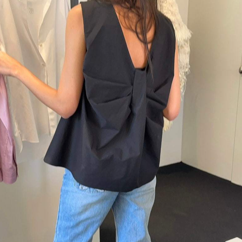 背心吊帶套頭夏季簡約正反穿襯衫