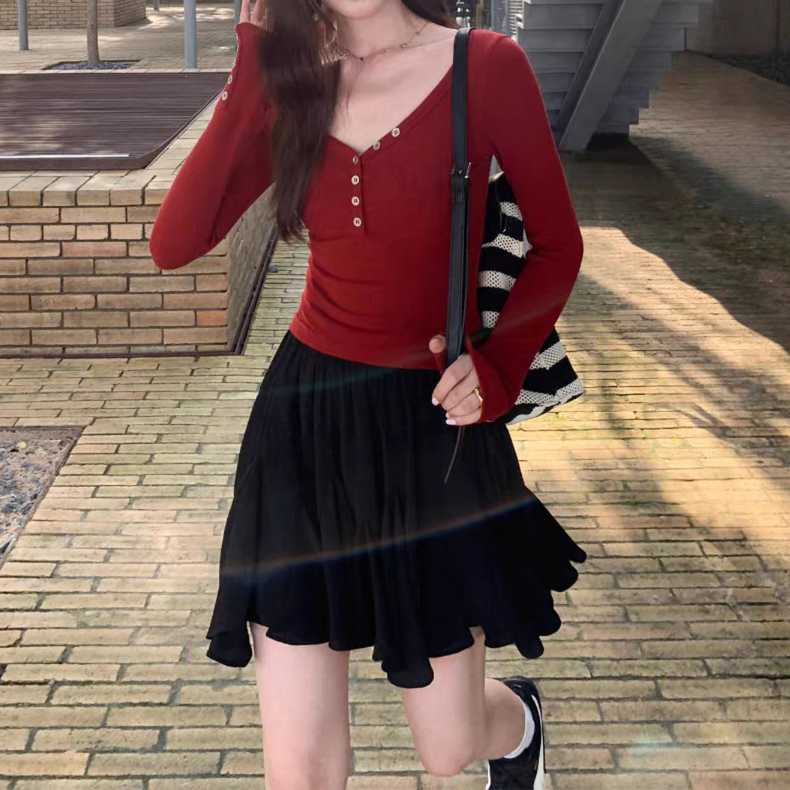 芭蕾仙女裙 新款白色A字短裙 防透內襯 鬆緊腰坐不卡腹