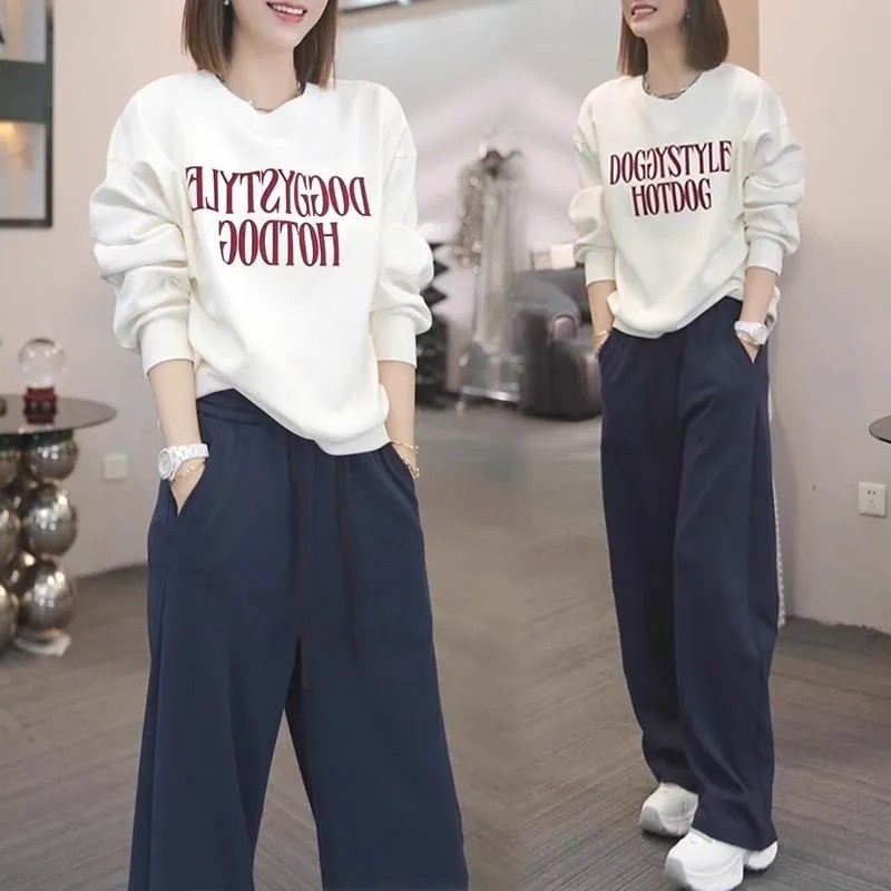 【單品可選】字母印花上衣＋休閒褲兩件式套裝 日常好搭 休閒風格