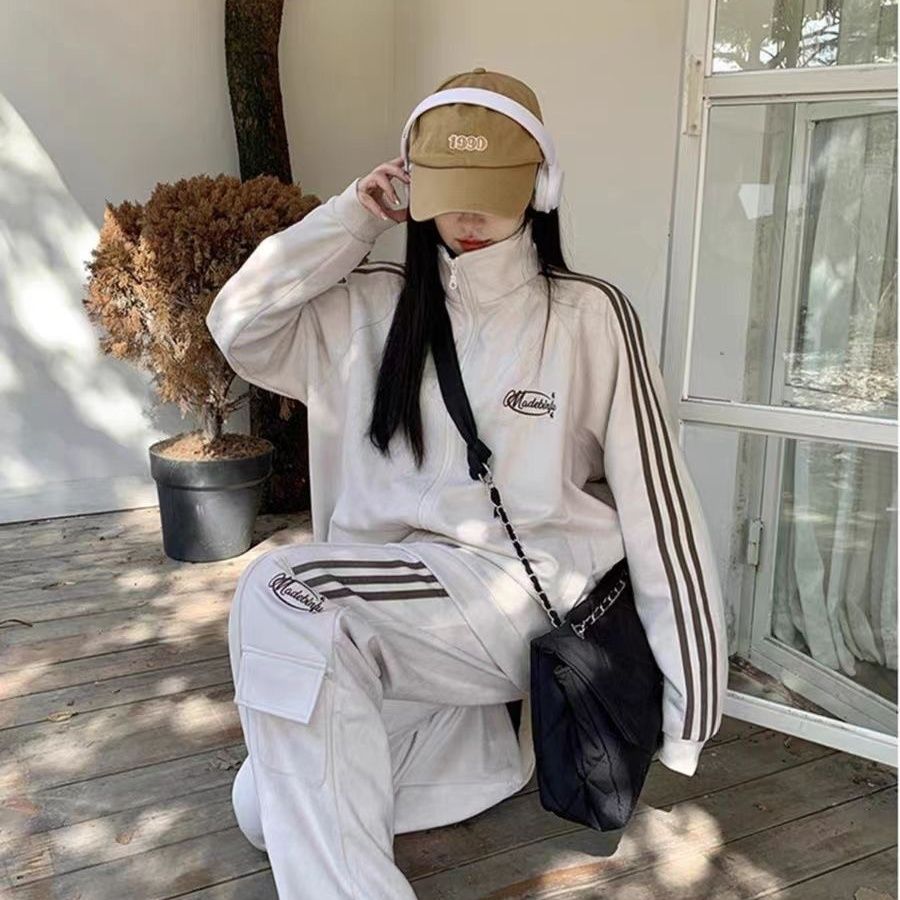 簡約 ‧ 休閒運動兩件套裝 寬鬆顯瘦超慢跑