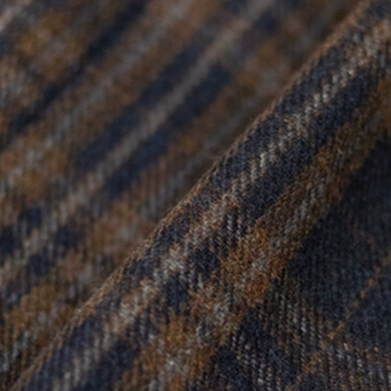 復古格紋毛呢中長裙 高腰A字傘裙 寬鬆顯瘦 修飾臀胯 秋冬百搭