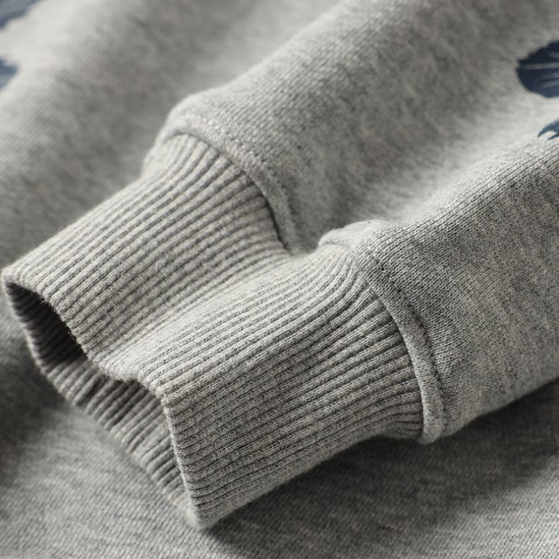 韓系印花大學T 圓領長袖 小花立體釘珠 設計感上衣