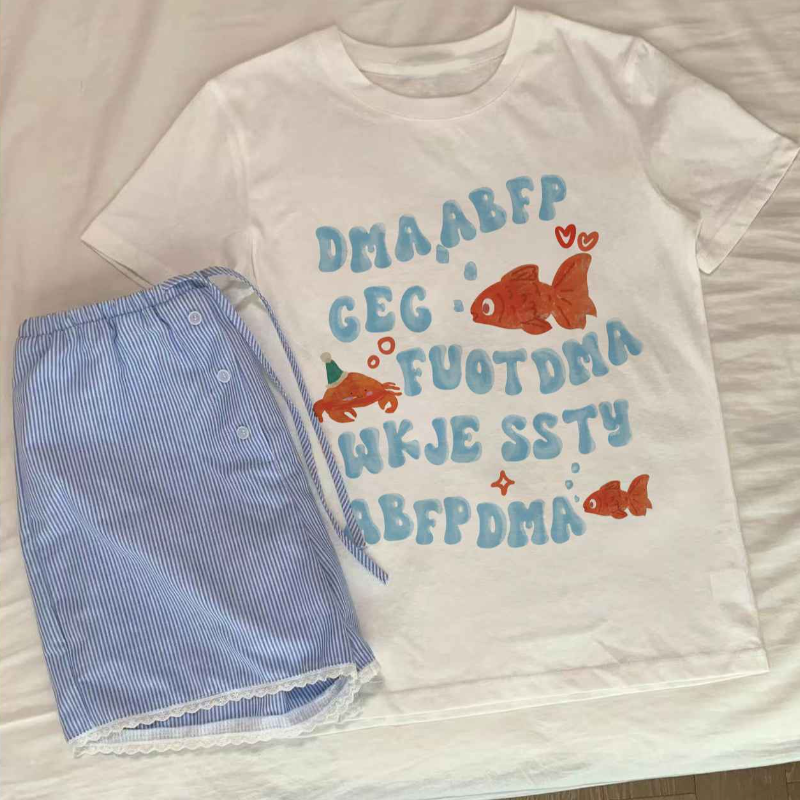 日雜卡通寬版棉T 純棉圓領短袖 百搭休閒加密工藝