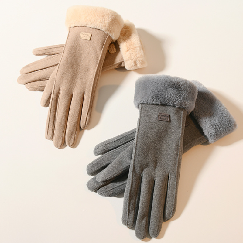 保暖防風觸控手套 加厚刷毛防水設計 適合秋冬戶外活動