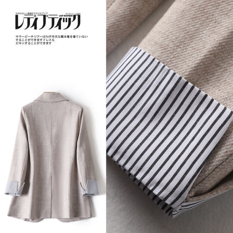 大尺碼友善 韓系寬鬆西外遮肉顯瘦 休閒西服 薄款正肩外套