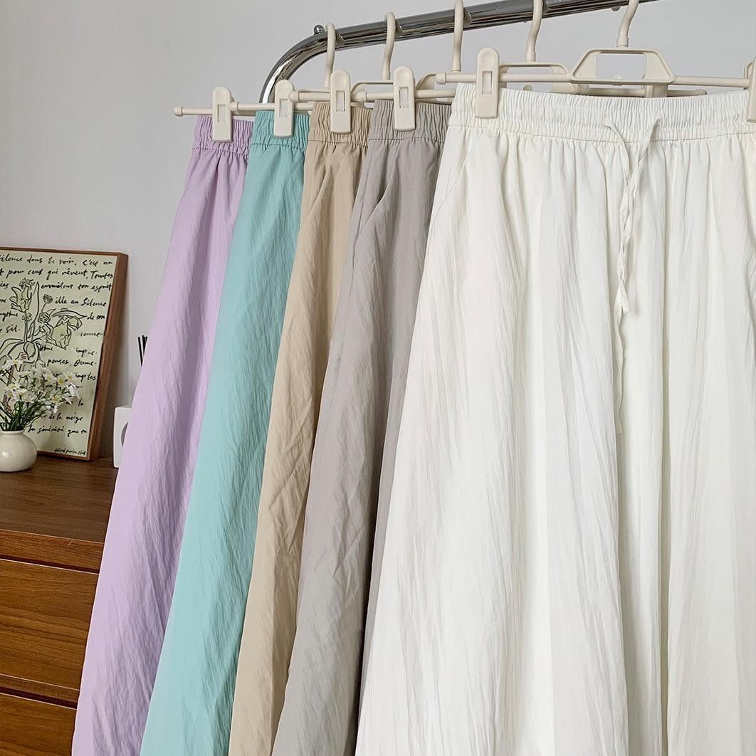 8色 多巴胺垂感花苞裙 霓光果凍色系傘狀剪裁半身裙