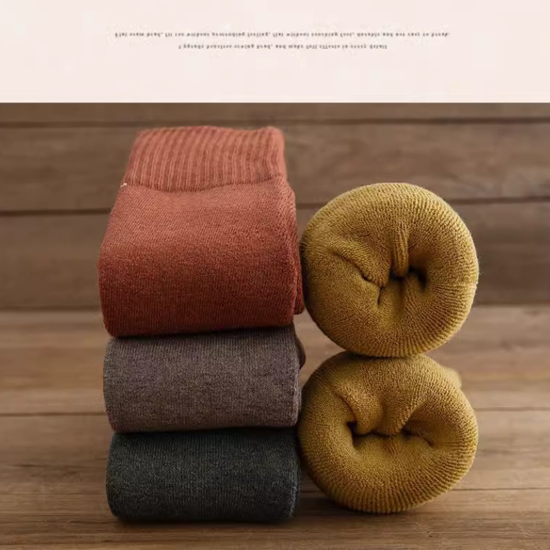 秋冬加厚保暖過膝襪-防滑護膝毛圈大腿襪 高筒長襪