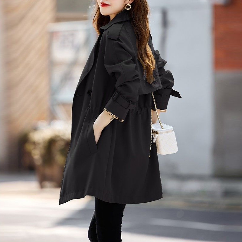 時尚升級秋冬風衣外套 寬鬆顯瘦收腰英倫風中長款