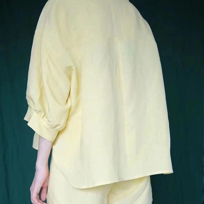 【單品可選】簡約 ‧ 奶黃色排扣兩件套套裝