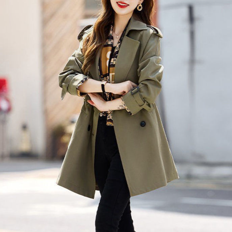 時尚升級秋冬風衣外套 寬鬆顯瘦收腰英倫風中長款