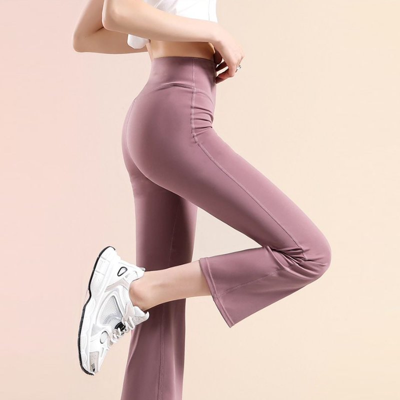 八分微喇瑜伽褲 高腰顯瘦小個子彈性褲 適合外出穿搭