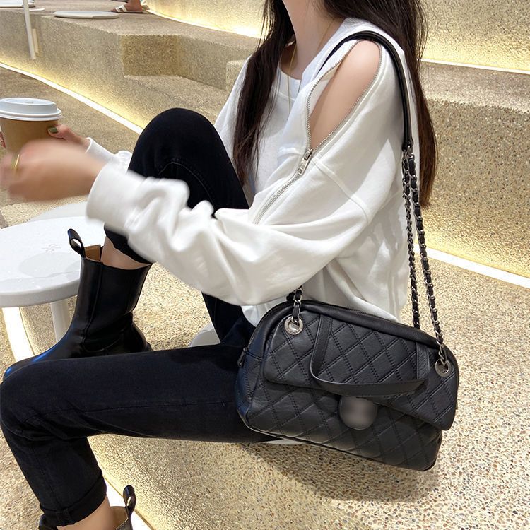 拉鍊露肩大學T 春秋新款 寬鬆顯瘦 長袖圓領