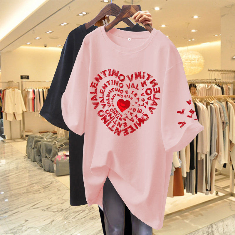 [特價出清]純棉呼吸感減齡T 短袖圓領簡約韓版T 大尺碼M-5XL