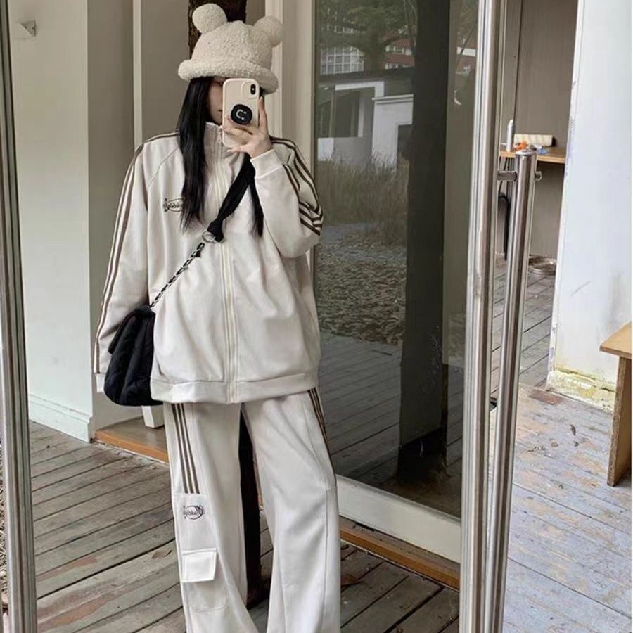 簡約 ‧ 休閒運動兩件套裝 寬鬆顯瘦超慢跑