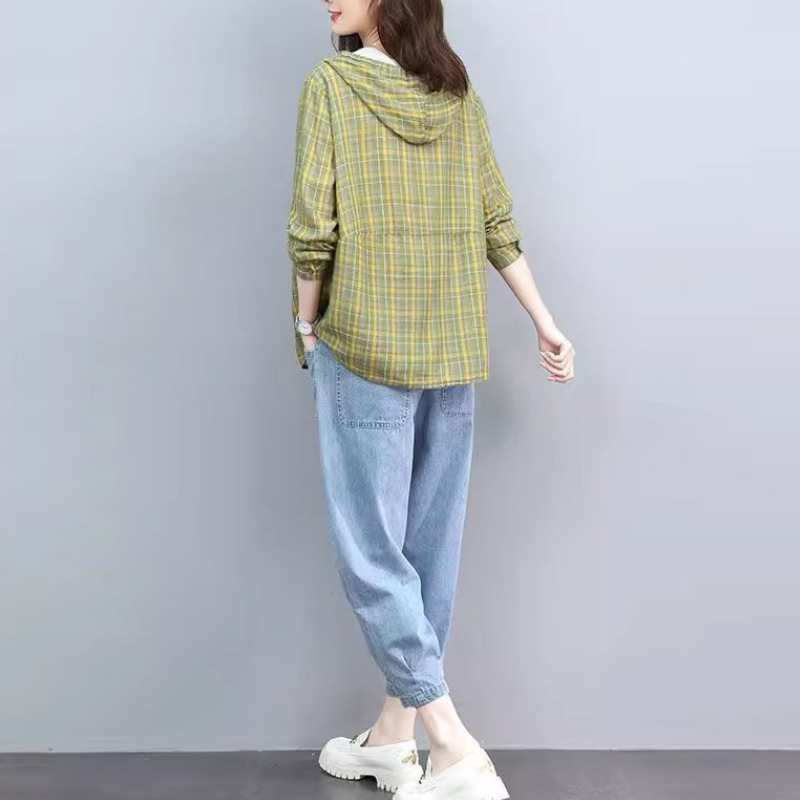 九分牛仔褲寬鬆顯瘦高腰休閒鬆緊哈倫褲