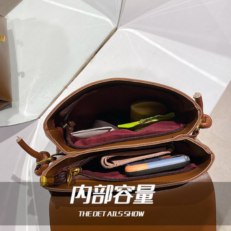 復古高質感鎖扣小方包 韓版氣質百搭