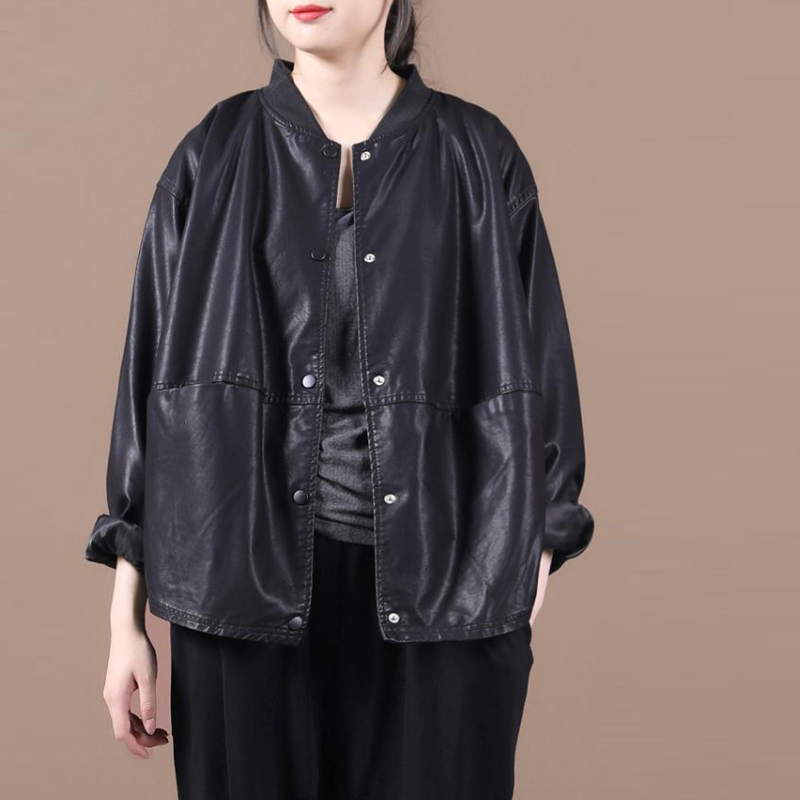 大碼皮衣夾克 大碼寬鬆 潮流感設計 可選加厚版