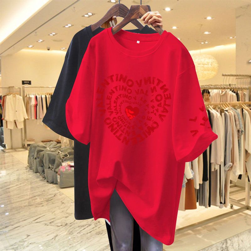 [特價出清]純棉呼吸感減齡T 短袖圓領簡約韓版T 大尺碼M-5XL