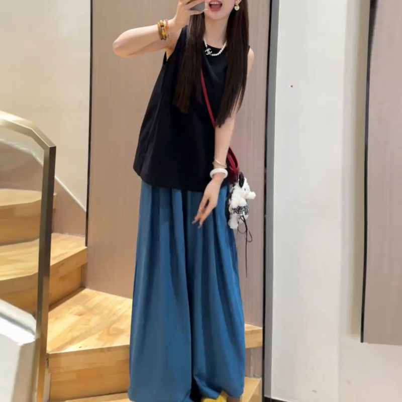 韓版露背罩衫 夏季無袖襯衫 百搭背心休閒上衣