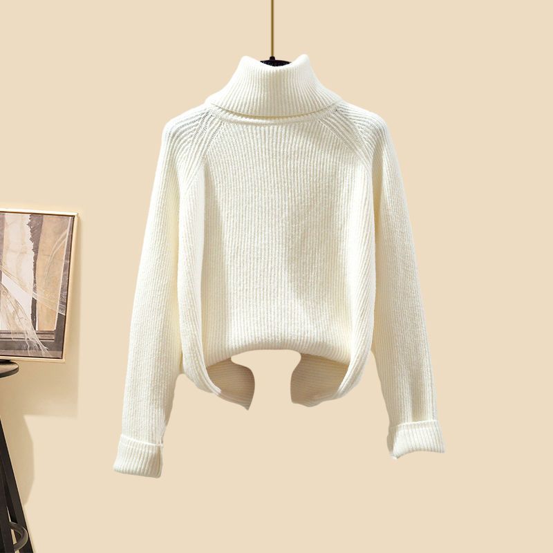 【單品可選】冬季套裝長款針織外套搭配針織毛衣寬褲三件套