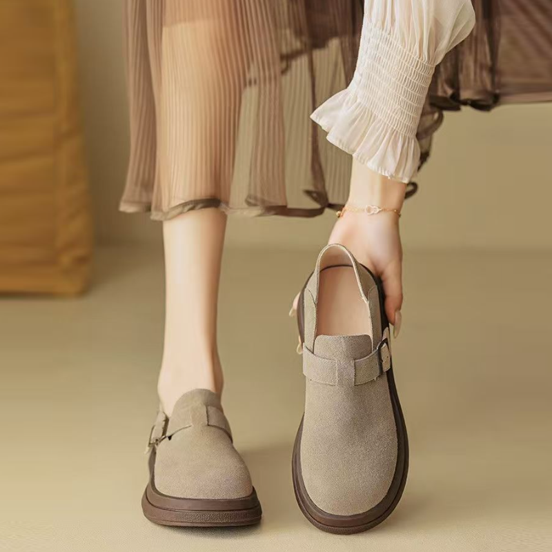 韓版時尚復古勃肯鞋 輕便套腳式懶人鞋 全包設計單鞋