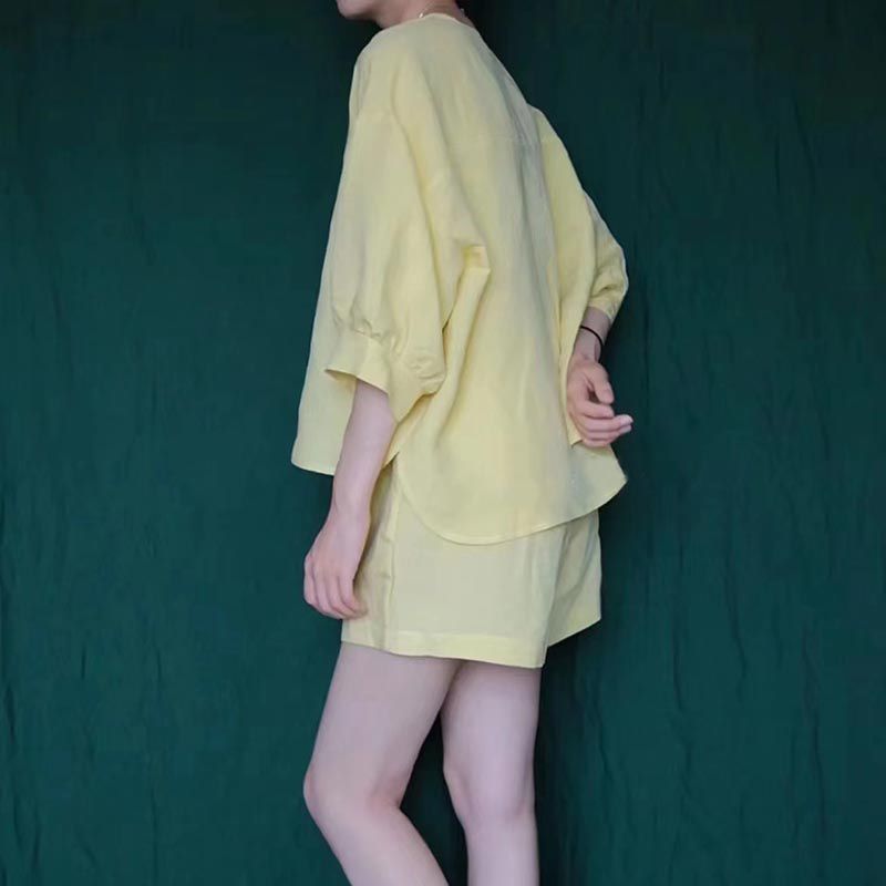 【單品可選】簡約 ‧ 奶黃色排扣兩件套套裝