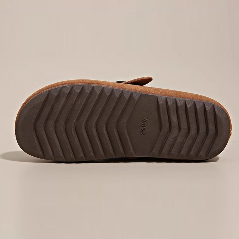 簡約包頭半拖鞋 可調扣帶設計 平底舒適 百搭休閒款