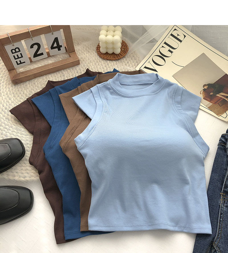 設計感純欲風純棉小可愛背心 柔軟透氣帶胸上衣Bratop