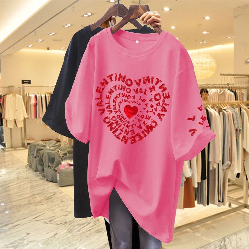 [特價出清]純棉呼吸感減齡T 短袖圓領簡約韓版T 大尺碼M-5XL