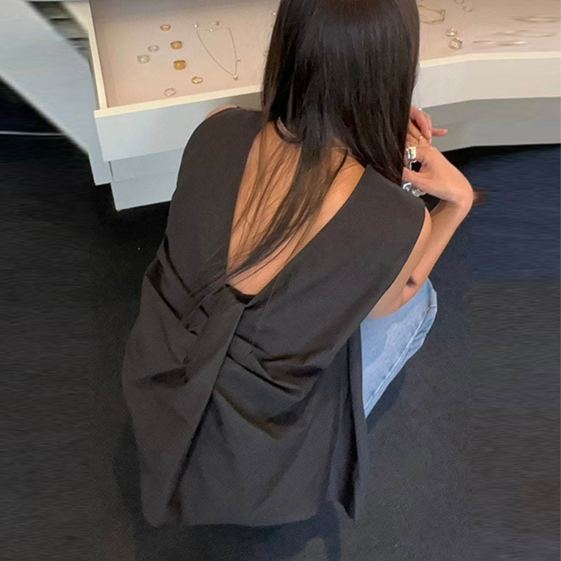 背心吊帶套頭夏季簡約正反穿襯衫