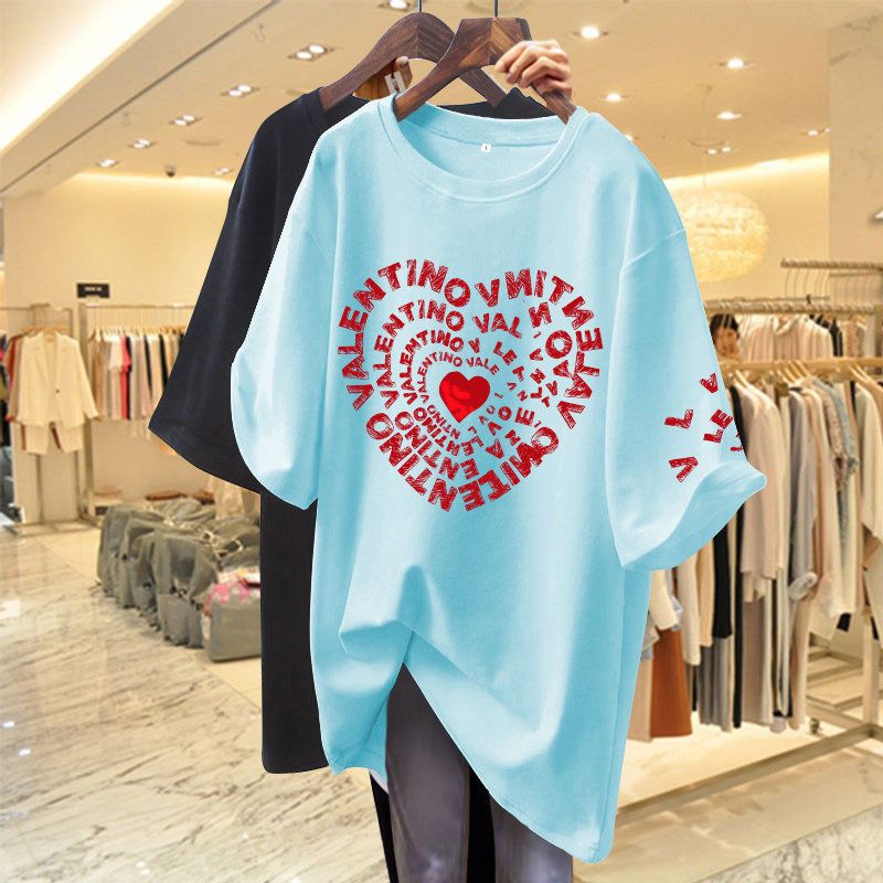 [特價出清]純棉呼吸感減齡T 短袖圓領簡約韓版T 大尺碼M-5XL