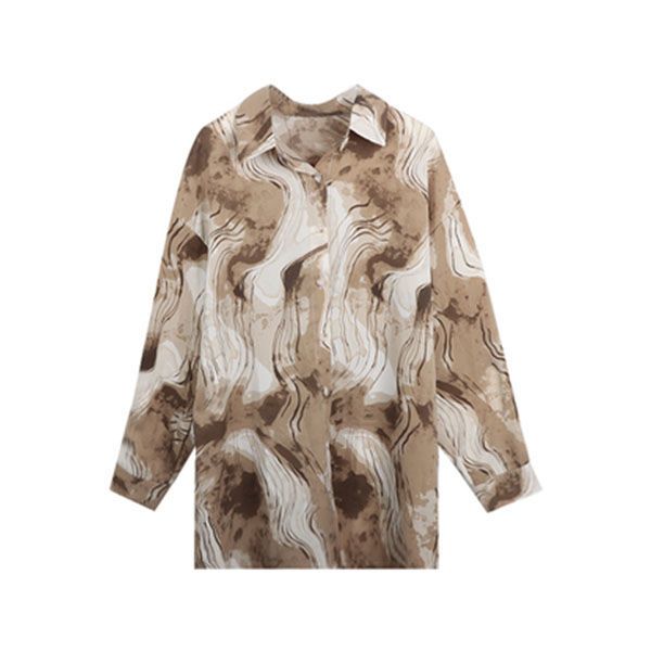 【單品可選】復古扎染長款襯衫+馬甲兩件套—個性設計感中長款，輕鬆百搭