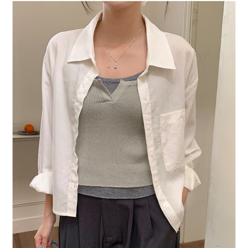 心動信號 假兩件吊帶Bratop小背心無袖上衣