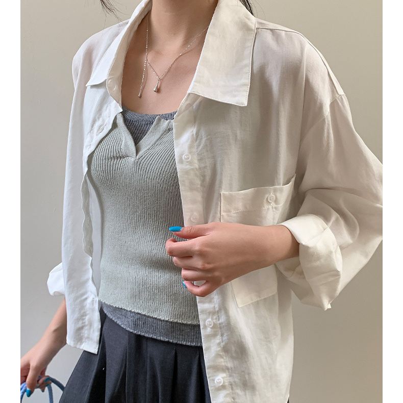 心動信號 假兩件吊帶Bratop小背心無袖上衣