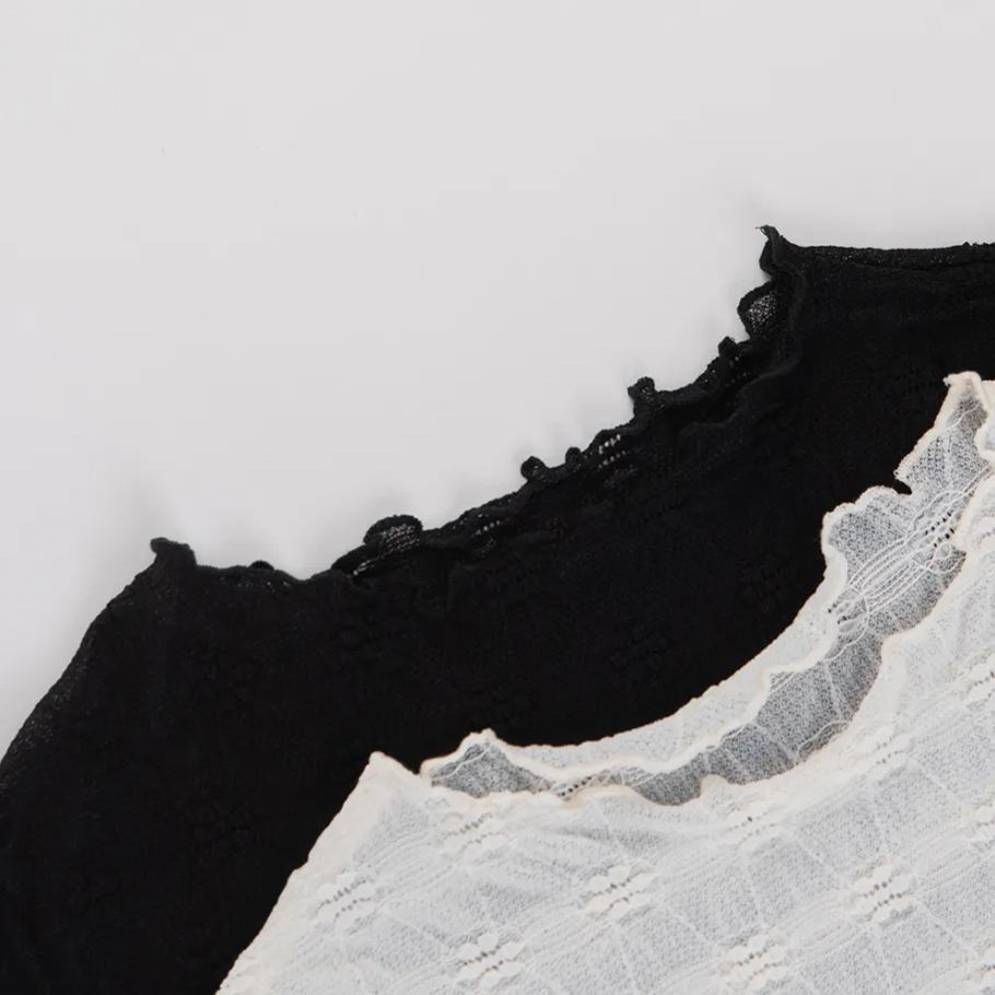 木耳邊花香 透膚 滿版緹花設計上衣*3色