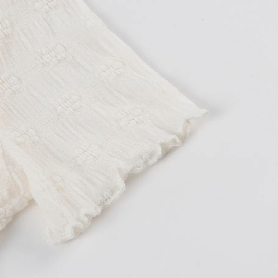 木耳邊花香 透膚 滿版緹花設計上衣*3色