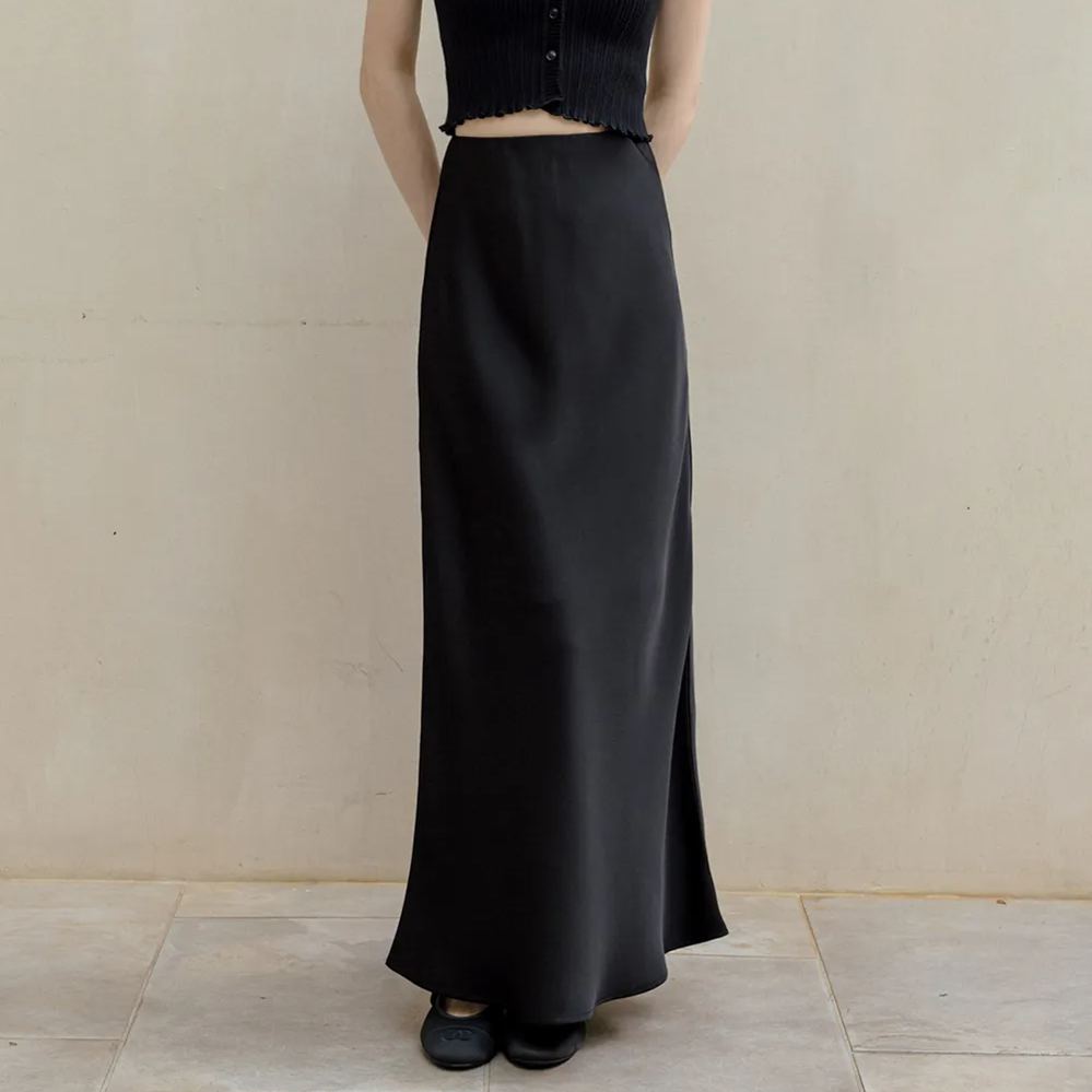 夏日魚尾 質感緞面長裙 魚尾裙