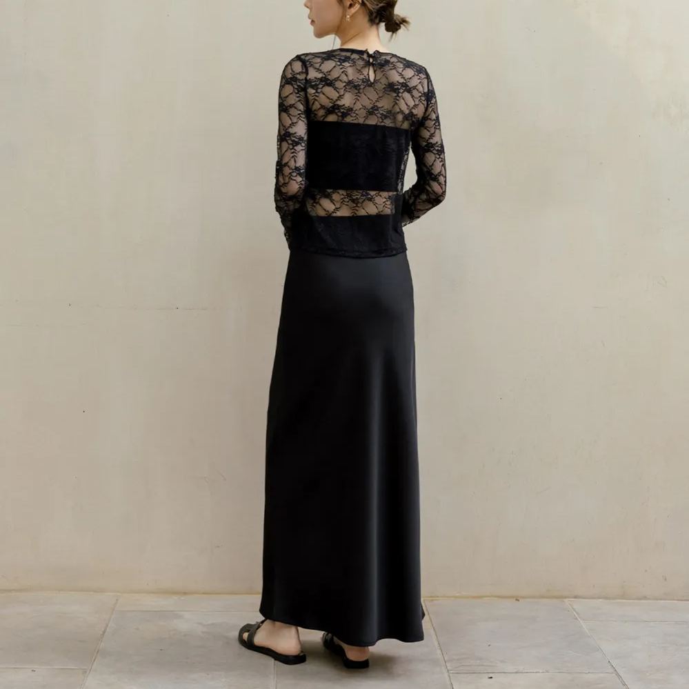 夏日魚尾 質感緞面長裙 魚尾裙