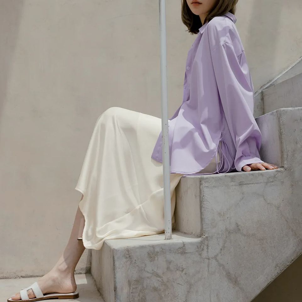 夏日魚尾 質感緞面長裙 魚尾裙