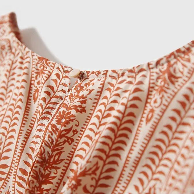 出遊必備 清新 背部蝴蝶結 寬鬆 顯瘦 圓領 七分袖 襯衫