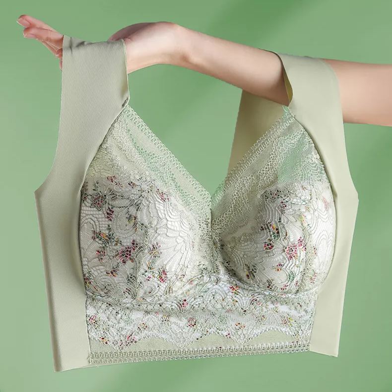 薄款蕾絲美背BRA文胸 背心無鋼圈固定杯 收副乳無痕背心式內衣