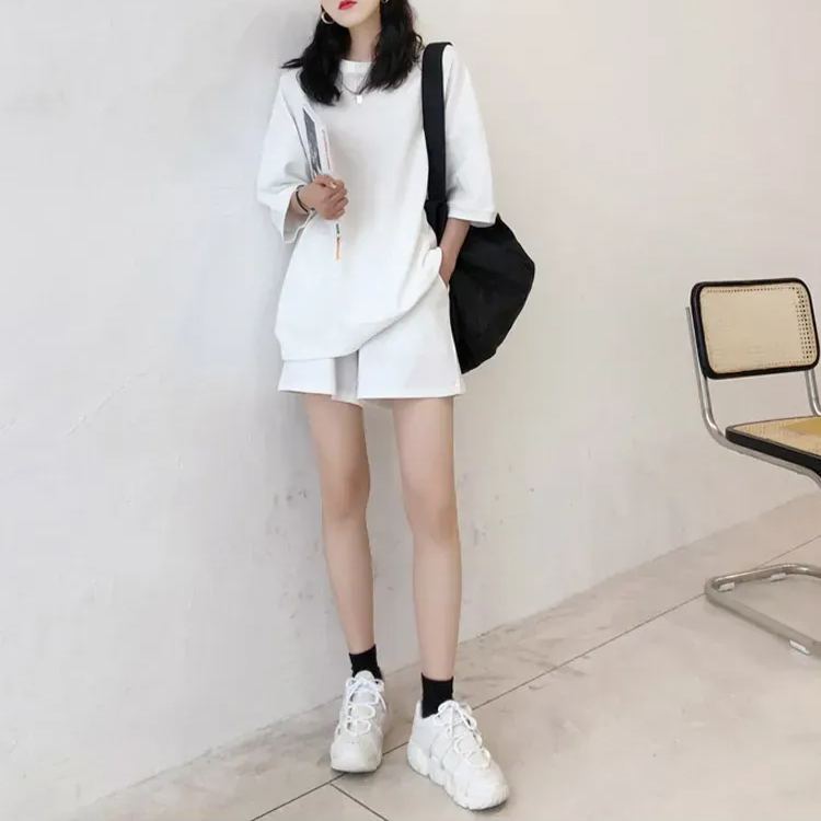 運動套裝 寬鬆 時尚 洋氣 炸街 休閒 兩件套