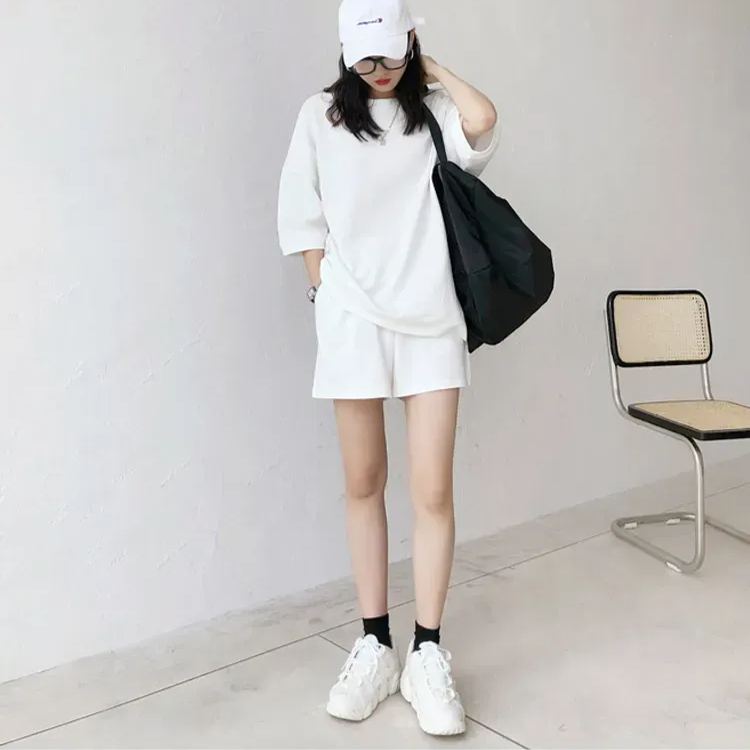 運動套裝 寬鬆 時尚 洋氣 炸街 休閒 兩件套