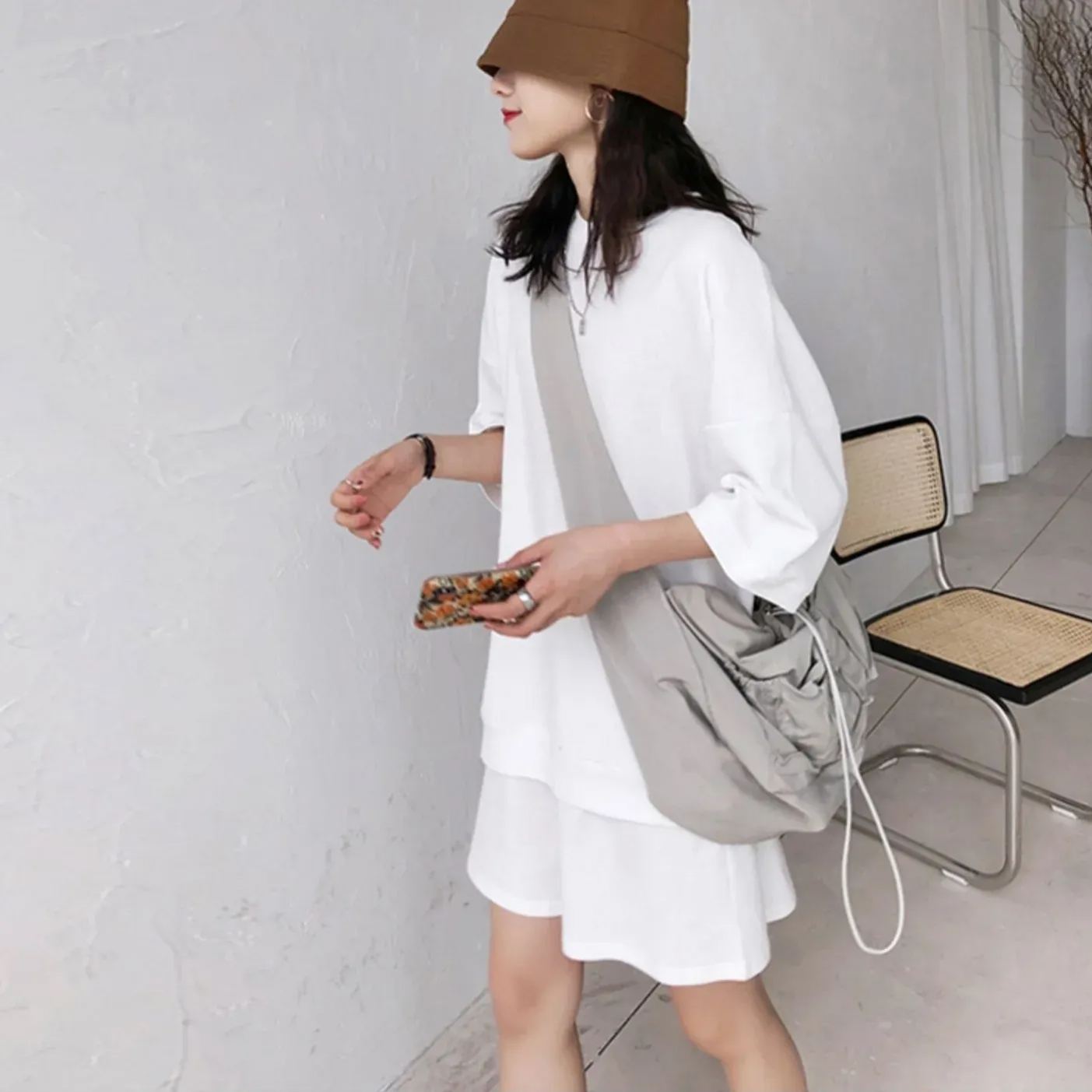 運動套裝 寬鬆 時尚 洋氣 炸街 休閒 兩件套