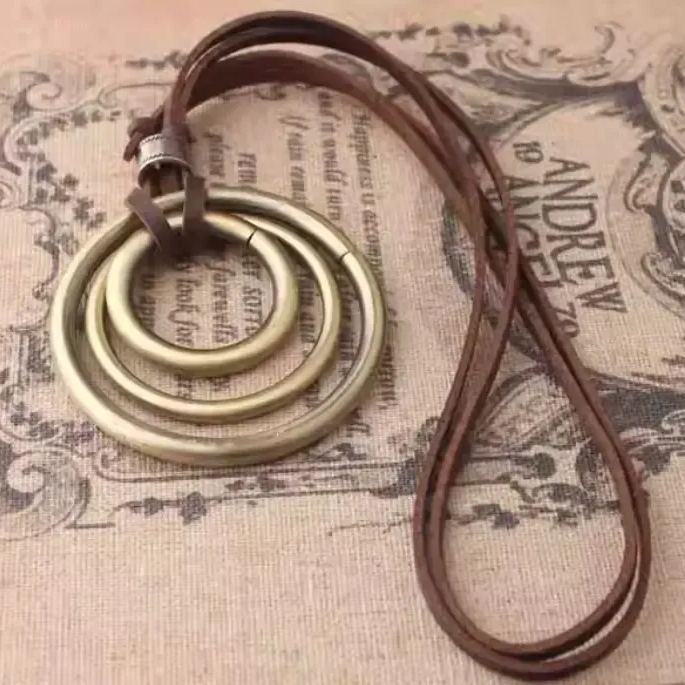 不可或缺的復古時尚吊墜 森系銅環項鏈 民族風百搭氣質款 情侶 男女同款