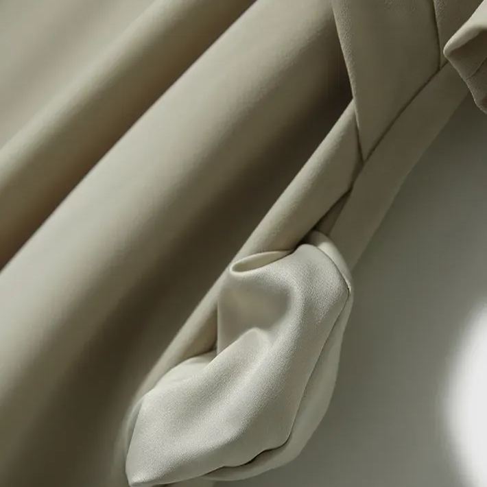 法式 船領 腰間捏褶 氣質 五分袖 約會洋裝