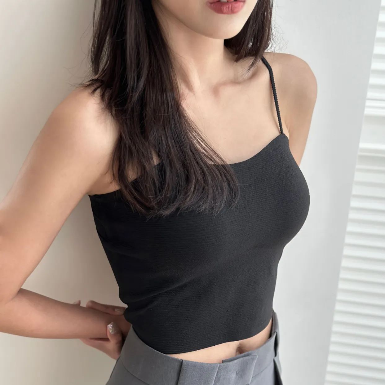 Bra top 回購率80 小可愛細肩帶平口小可愛 削肩背心