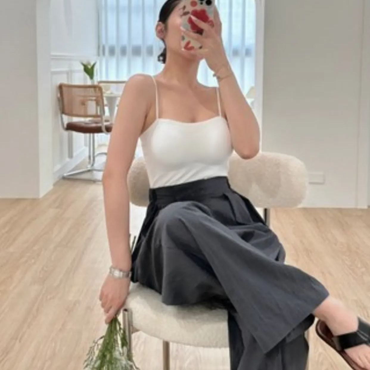 Bra top 回購率80 小可愛細肩帶平口小可愛 削肩背心