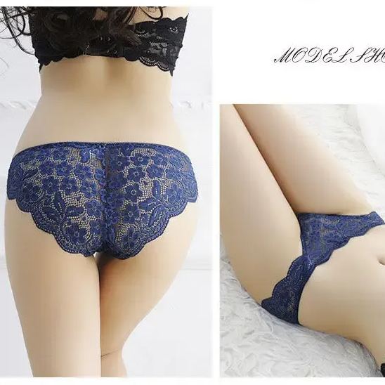低腰鏤空蕾絲純欲風透氣棉襠三角褲